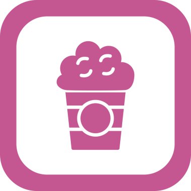 patlamış mısır simgesi, vektör illüstrasyonu