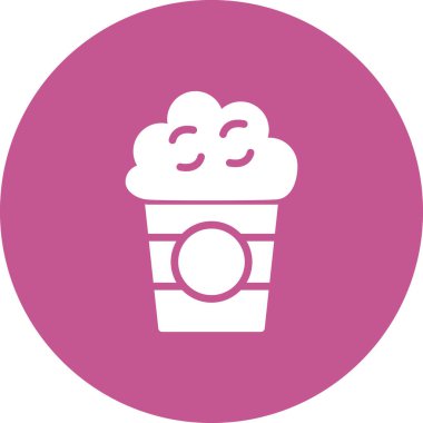 patlamış mısır simgesi, vektör illüstrasyonu