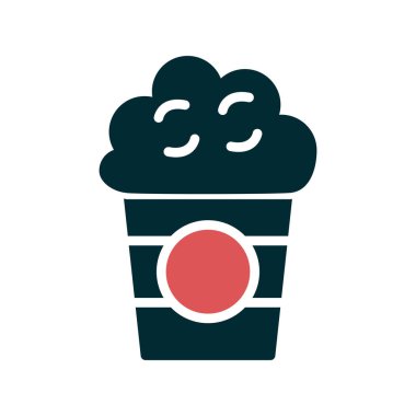 patlamış mısır simgesi, vektör illüstrasyonu