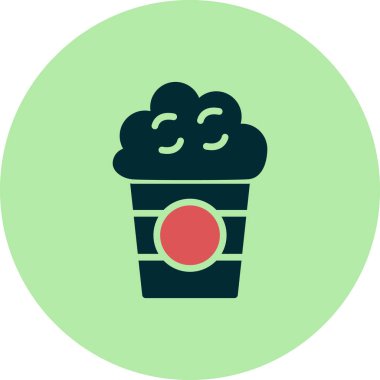 patlamış mısır simgesi, vektör illüstrasyonu