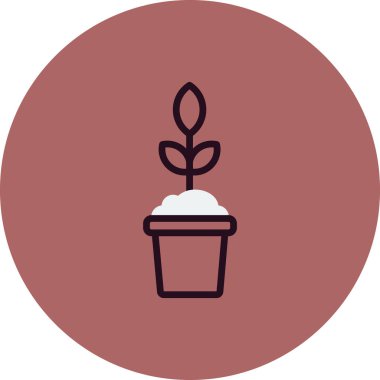 Bitki simgesinin vektör illüstrasyonu