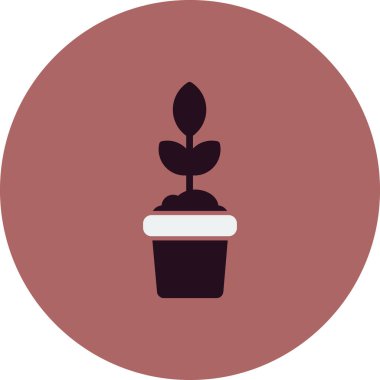 Bitki simgesinin vektör illüstrasyonu