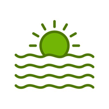 Güneş Simgesi Vektör illüstrasyonu