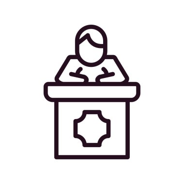 Topluluk Konuşması simgesinin vektör illüstrasyonu 