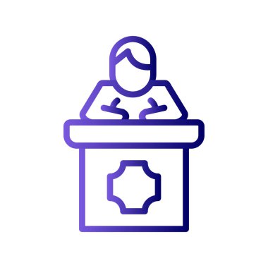 Topluluk Konuşması simgesinin vektör illüstrasyonu 