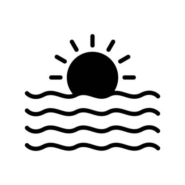 Güneş Simgesi Vektör illüstrasyonu