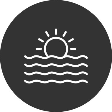 Vektör güneş simgesi illüstrasyonu