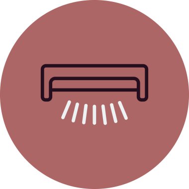 Güzel ve eğri çizgi simgesinin vektör çizimi