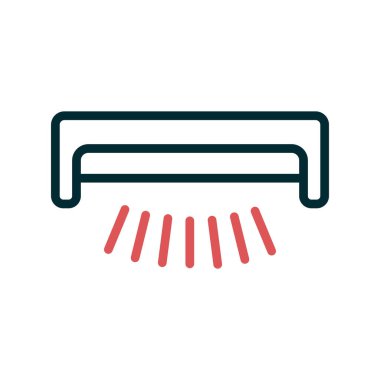 Ultraviyole basit simge, vektör illüstrasyonu