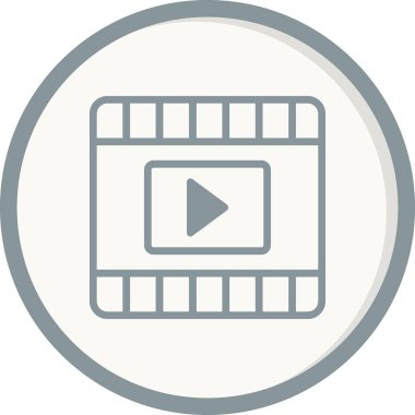 Video oynatıcı ikon vektör illüstrasyonu