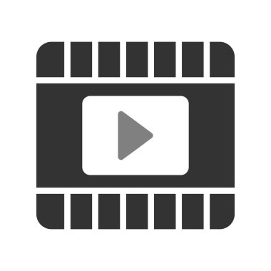 Video oynatıcı ikon vektör illüstrasyonu