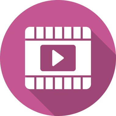 Video oynatıcı ikon vektör illüstrasyonu