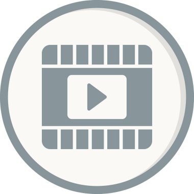 Video oynatıcı ikon vektör illüstrasyonu