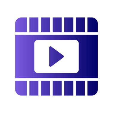 Video oynatıcı ikon vektör illüstrasyonu