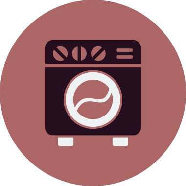 Çamaşır Makinesi. Web simgesi basit tasarım