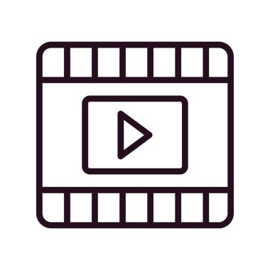 Video oynatıcı ikon vektör illüstrasyonu