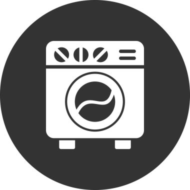 Çamaşır Makinesi. Web simgesi basit tasarım