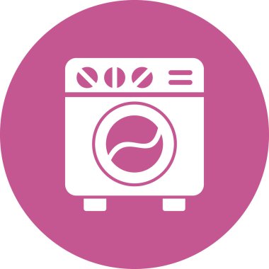 Çamaşır Makinesi. Web simgesi basit tasarım