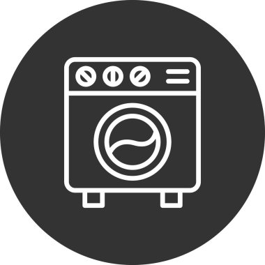 Çamaşır Makinesi. Web simgesi basit tasarım