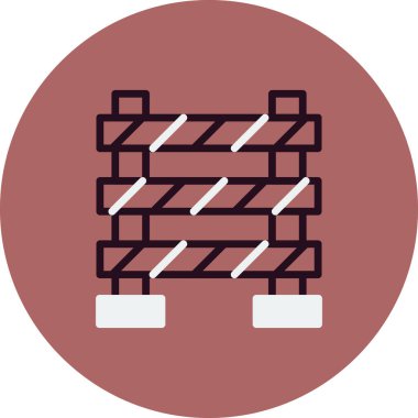 Yol engelleme simgesi, vektör illüstrasyonu