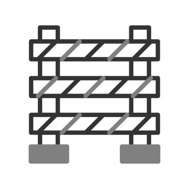 Yol engelleme simgesi, vektör illüstrasyonu