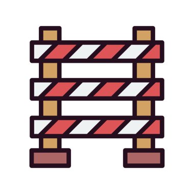 Yol engelleme simgesi, vektör illüstrasyonu