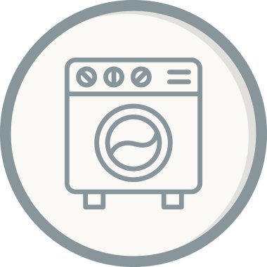 Çamaşır Makinesi. Web simgesi basit tasarım