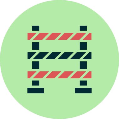 Yol engelleme simgesi, vektör illüstrasyonu