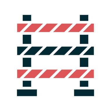 Yol engelleme simgesi, vektör illüstrasyonu