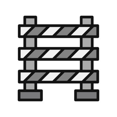 Yol engelleme simgesi, vektör illüstrasyonu