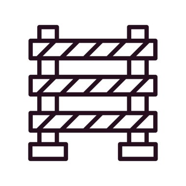 Yol engelleme simgesi, vektör illüstrasyonu