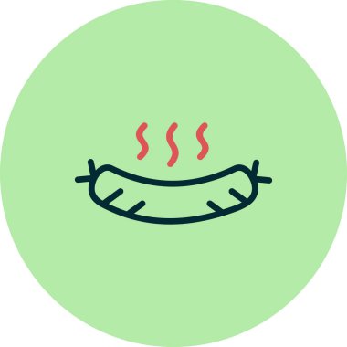 sosis simgesi vektör illüstrasyonu