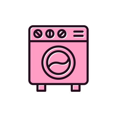 Çamaşır Makinesi. Web simgesi basit tasarım