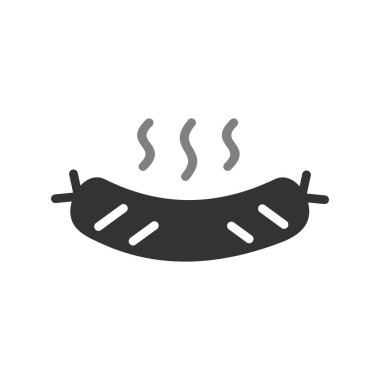 sosis simgesi vektör illüstrasyonu