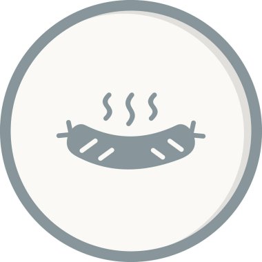 sosis simgesi vektör illüstrasyonu