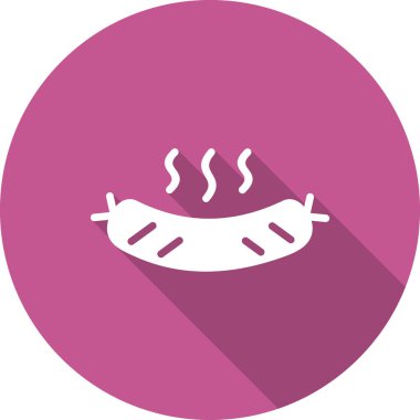 sosis simgesi vektör illüstrasyonu