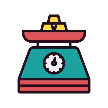 Modern ölçeklerin vektör illüstrasyonu