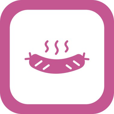 sosis simgesi vektör illüstrasyonu