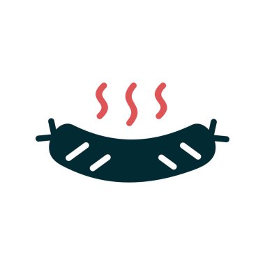 sosis simgesi vektör illüstrasyonu