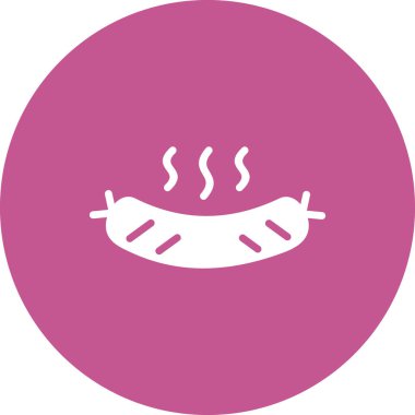 sosis simgesi vektör illüstrasyonu