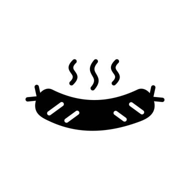 sosis simgesi vektör illüstrasyonu