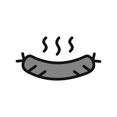 sosis simgesi vektör illüstrasyonu