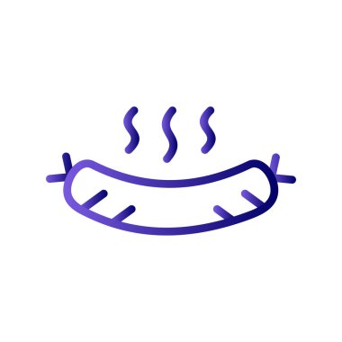 sosis simgesi vektör illüstrasyonu