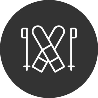 Kayak simgesi, vektör çizimi