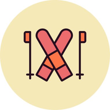 Kayak simgesi, vektör çizimi