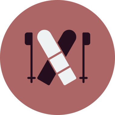 Kayak simgesi, vektör çizimi