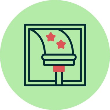 Pencere Temizleme simgesi, vektör illüstrasyonu