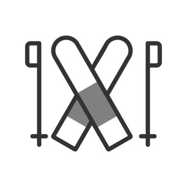 Kayak simgesi, vektör çizimi