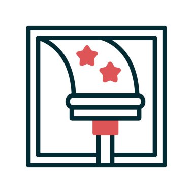 Pencere Temizleme simgesi, vektör illüstrasyonu