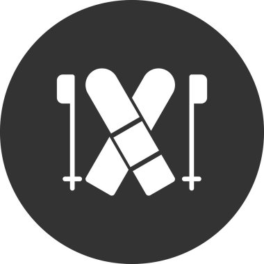 Kayak simgesi, vektör çizimi